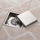 DecorBites™ Antique Brass Shower Floor Drain 10cm Square Waste Strainer Cover Grate
