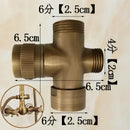 DecorBites™ Antique Brass Shower Set: 8" Rain Head, Hand Shower, Hose, Angle Valve, Bracket