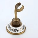 DecorBites™ Antique Brass Shower Set: 8" Rain Head, Hand Shower, Hose, Angle Valve, Bracket