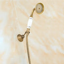 DecorBites™ Antique Brass Shower Set: 8" Rain Head, Hand Shower, Hose, Angle Valve, Bracket