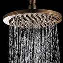 DecorBites™ Antique Brass Shower Set: 8" Rain Head, Hand Shower, Hose, Angle Valve, Bracket