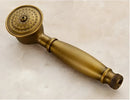 DecorBites™ Antique Brass Shower Set: 8" Rain Head, Hand Shower, Hose, Angle Valve, Bracket