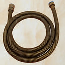 DecorBites™ Antique Brass Shower Set: 8" Rain Head, Hand Shower, Hose, Angle Valve, Bracket