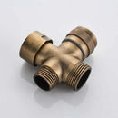 DecorBites™ Antique Brass Shower Set with 3-Way Diverter and Handshower
