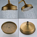 DecorBites™ Antique Brass Shower Set with 8" Rainfall Head and Hand Sprayer