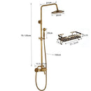 DecorBites™ Antique Brass Shower Set with Handshower, Rainfall Tap Crane