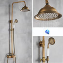 DecorBites™ Antique Brass Shower Set with Handshower, Rainfall Tap Crane