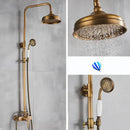 DecorBites™ Antique Brass Shower Set with Handshower, Rainfall Tap Crane