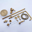 DecorBites™ Antique Brass Shower Set with Handshower, Rainfall Tap Crane
