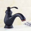 DecorBites™ Antique Brass Single Handle Deck Mount Bathroom Sink Faucet.