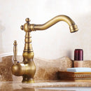 DecorBites™ Antique Brass Single Handle Kitchen Sink Faucet Hot & Cold Water Mixer
