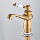 DecorBites™ Antique Brass Single Handle Kitchen Sink Faucet Hot & Cold Water Mixer
