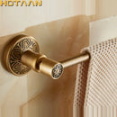 DecorBites™ Antique Brass Single Towel Bar, Wall Mounted Bathroom Holder