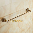 DecorBites™ Antique Brass Single Towel Bar, Wall Mounted Bathroom Holder