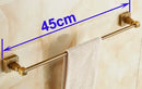 DecorBites™ Antique Brass Single Towel Bar, Wall Mounted Bathroom Accessories