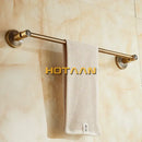 DecorBites™ Antique Brass Single Towel Bar, Wall Mounted Bathroom Holder