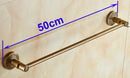DecorBites™ Antique Brass Single Towel Bar, Wall Mounted Bathroom Holder