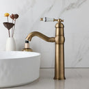 DecorBites™ Antique Brass Swivel Bathroom Faucet Mixer Tap with Single Handle