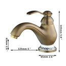DecorBites™ Antique Brass Swivel Bathroom Faucet Mixer Tap with Single Handle