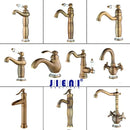 DecorBites™ Antique Brass Swivel Bathroom Faucet Mixer Tap with Single Handle