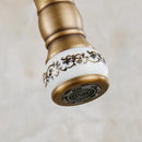 DecorBites™ Antique Brass Swivel Spout Kitchen Faucet Single Handle Vessel Sink Mixer Tap