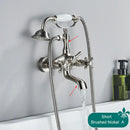 DecorBites™ Antique Brass Telephone Shape Wall Mounted Bathtub Faucet