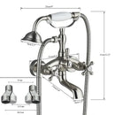 DecorBites™ Antique Brass Telephone Shape Wall Mounted Bathtub Faucet