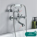 DecorBites™ Antique Brass Telephone Shape Wall Mounted Bathtub Faucet