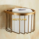DecorBites™ Antique Brass Toilet Paper Holder Mounted Roll Tissue Box - YT-1392