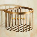 DecorBites™ Antique Brass Toilet Paper Holder Mounted Roll Tissue Box - YT-1392