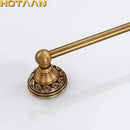 DecorBites™ Antique Brass Towel Holder Single Bar 30-60cm, Solid Aluminium Towel Rack