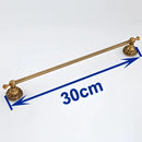 DecorBites™ Antique Brass Towel Holder Single Bar 30-60cm, Solid Aluminium Towel Rack