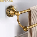 DecorBites™ Antique Brass Towel Holder Single Bar Rack. Solid Aluminium Rail, 30/40/45/50/60cm.
