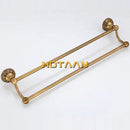 DecorBites™ Antique Brass Towel Holder Single Bar Rack. Solid Aluminium Rail, 30/40/45/50/60cm.
