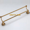 DecorBites™ Antique Brass Towel Holder Single Bar Rack. Solid Aluminium Rail, 30/40/45/50/60cm.
