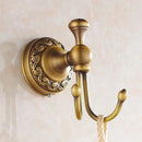 DecorBites™ Antique Brass Towel Hooks Wall Rack Retro Home Deco