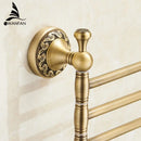 DecorBites™ Antique Brass Towel Rack 4-Tier Bathroom Wall Shelf Holder Bars Pants Hanger