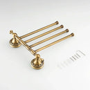 DecorBites™ Antique Brass Towel Rack 4-Tier Bathroom Wall Shelf Holder Bars Pants Hanger