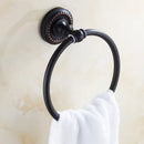 DecorBites™ Antique Brass Towel Ring Wall Mounted Rack Shelf Bathroom Towel Holder