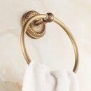 DecorBites™ Antique Brass Towel Ring Wall Mounted Rack Shelf Bathroom Towel Holder