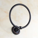 DecorBites™ Antique Brass Towel Ring Wall Mounted Rack Shelf Bathroom Towel Holder
