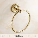 DecorBites™ Antique Brass Towel Ring Wall Mounted Rack Shelf Bathroom Towel Holder