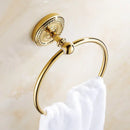 DecorBites™ Antique Brass Towel Ring Wall Mounted Rack Shelf Bathroom Towel Holder