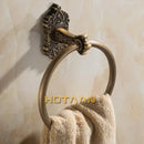 DecorBites™ Antique Brass Towel Ring – Wall-Mounted Round Bathroom Towel Holder