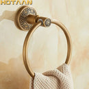 DecorBites™ Antique Brass Towel Ring - Wall-Mounted Round Towel Holder for Bathroom