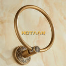 DecorBites™ Antique Brass Towel Ring - Wall-Mounted Round Towel Holder for Bathroom