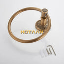 DecorBites™ Antique Brass Towel Ring - Wall-Mounted Round Towel Holder for Bathroom