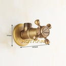 DecorBites™ Antique Brass Triangle Valve Water Control Bathroom Tap 1/2*1/2 Angle Valve
