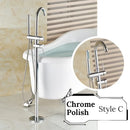 Antique brass swivel spout tub faucet with handheld shower bathroom