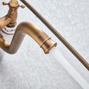 DecorBites™ Antique Brass Wall Mount Bath Shower Mixer Tap with 30cm Spout Rotation